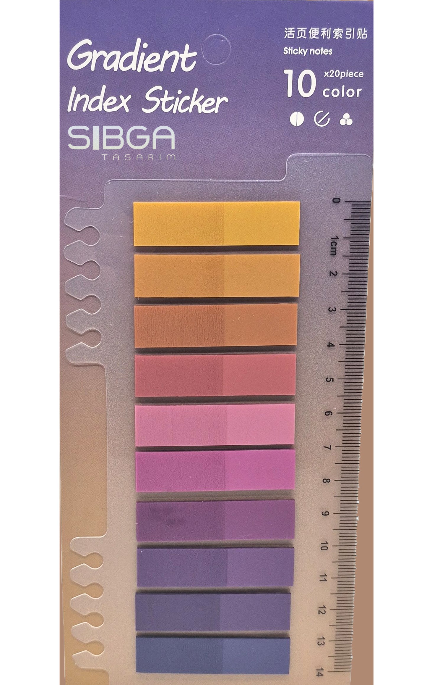 Şeffaf Plastik Postit Kitap Ayracı Ayraç Sticker 200 Yaprak