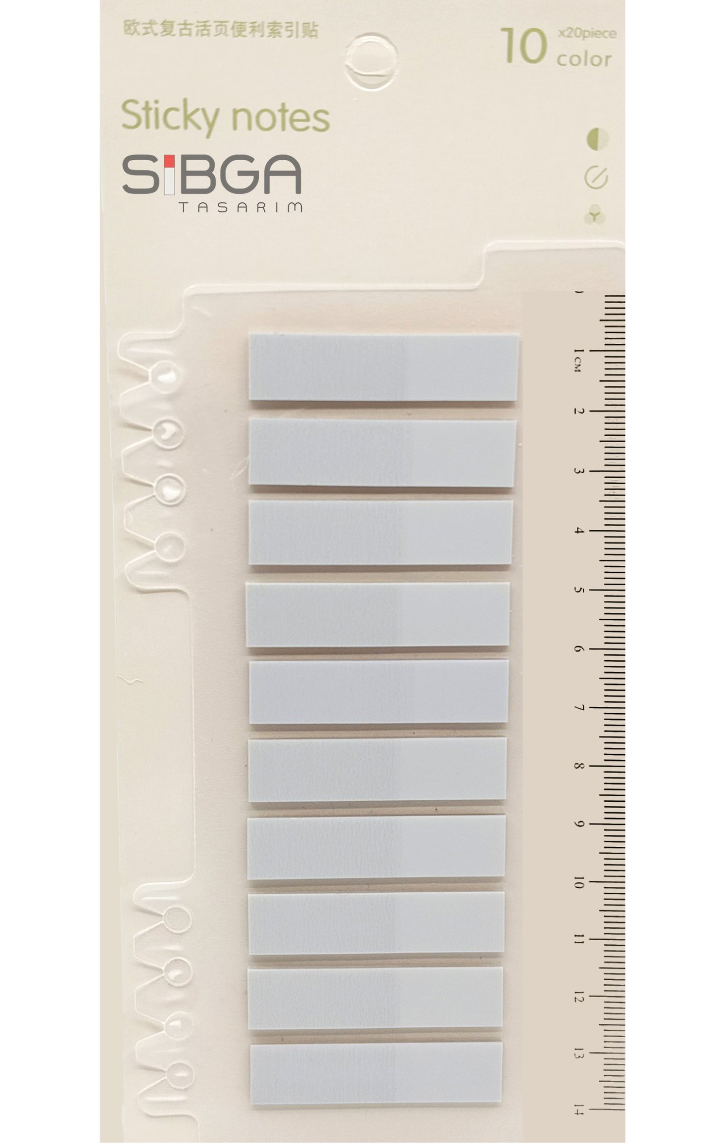 Gri Postit Kitap Ayracı Ayraç Sticker 200 Yaprak