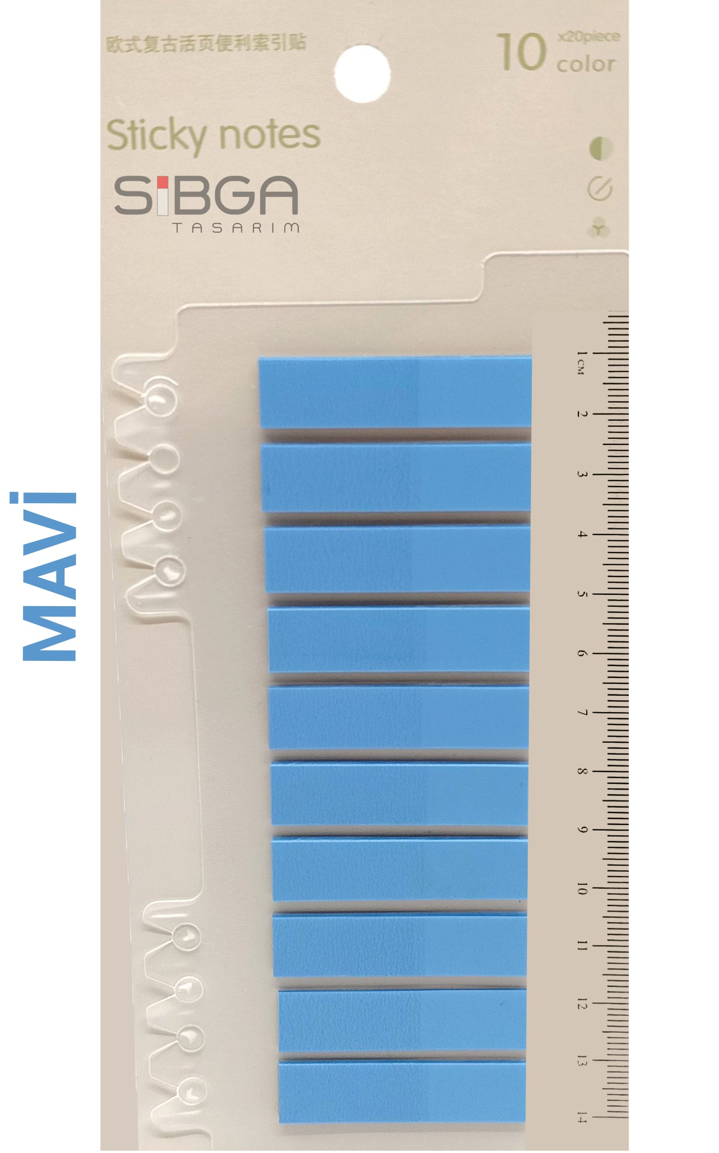 Mavi Postit Kitap Ayracı Ayraç Sticker 200 Yaprak