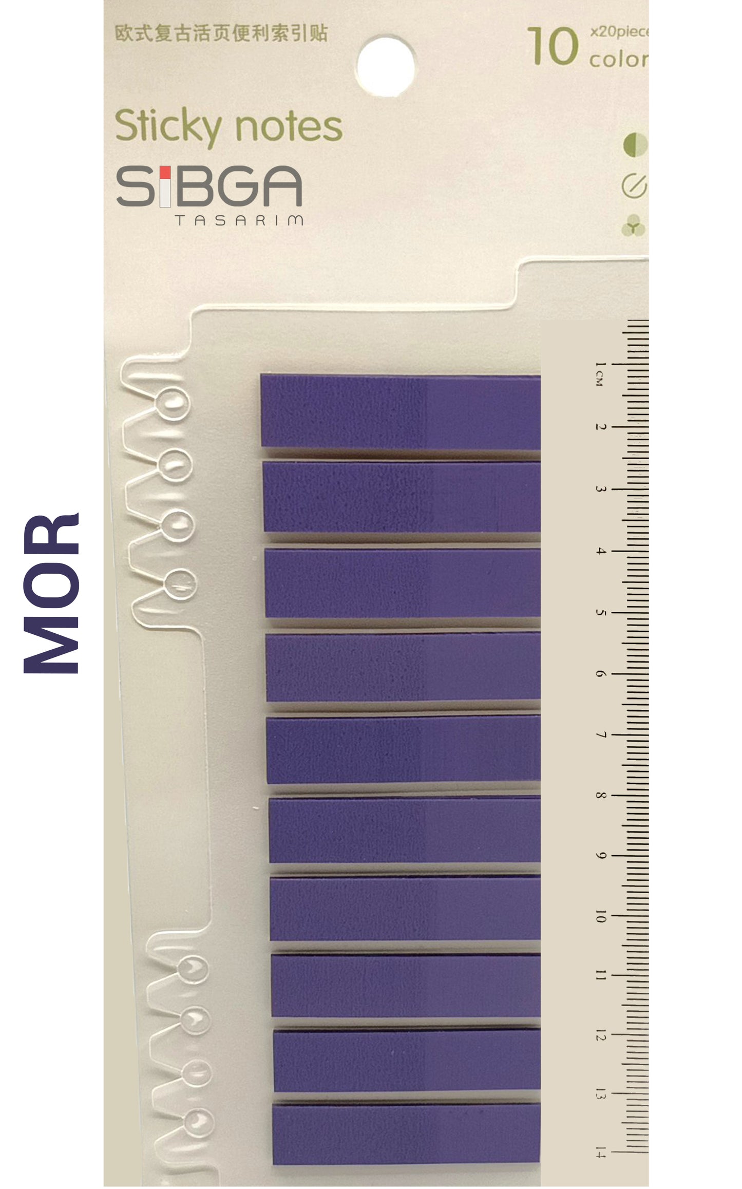 Mor Postit Kitap Ayracı Ayraç Sticker 200 Yaprak