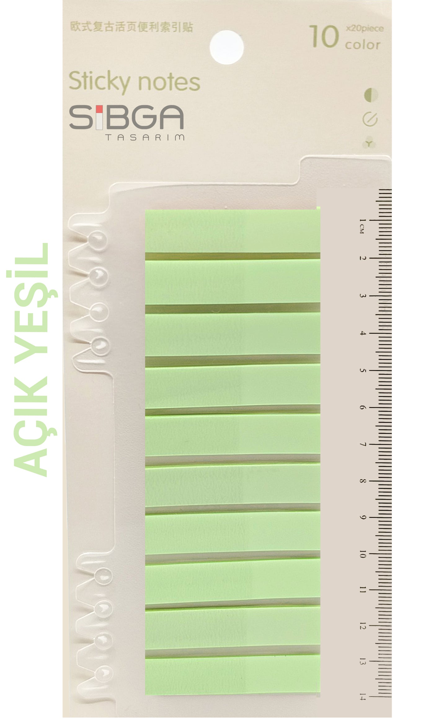 Yeşil Postit Kitap Ayracı Ayraç Sticker 200 Yaprak