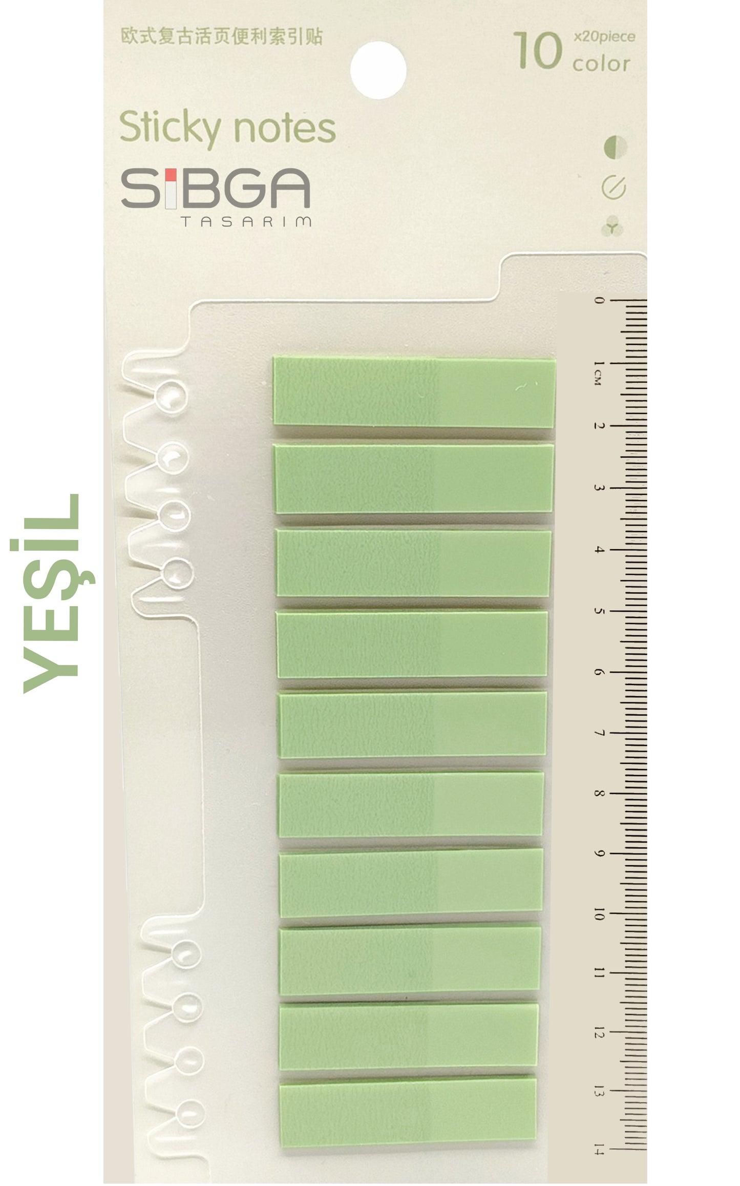 Yeşil Postit Kitap Ayracı Ayraç Sticker 200 Yaprak