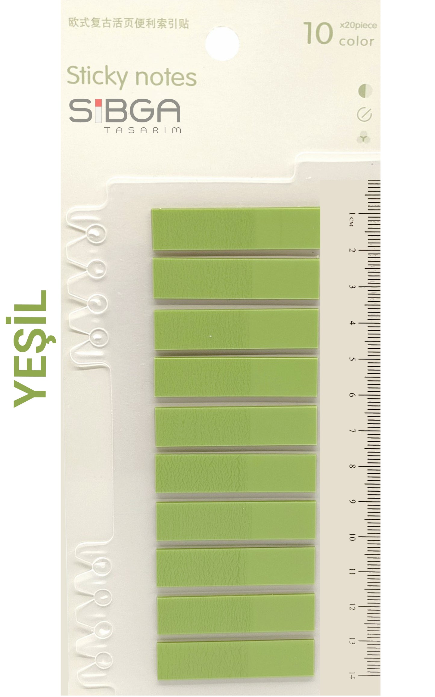 Yeşil Postit Kitap Ayracı Ayraç Sticker 200 Yaprak