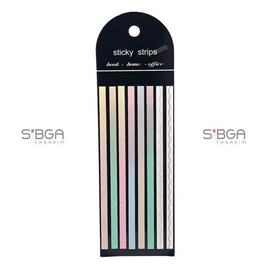 İnce Uzun Şerit Şeffaf Postit Kitap Ayracı Ayraç 160 Yaprak
