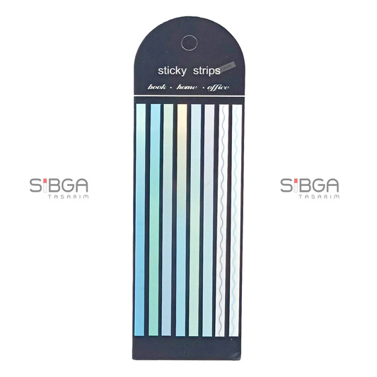 İnce Uzun Şerit Şeffaf Postit Kitap Ayracı Ayraç 160 Yaprak