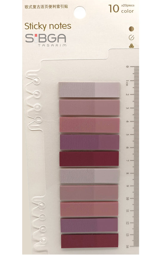 Şeffaf Plastik Postit Kitap Ayracı Ayraç Sticker 200 Yaprak