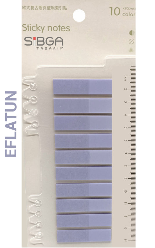 Eflatun Postit Kitap Ayracı Ayraç Sticker 200 Yaprak