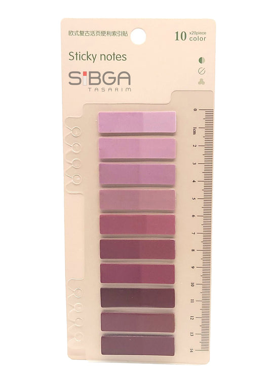 Şeffaf Plastik Postit Kitap Ayracı Ayraç Sticker 200 Yaprak