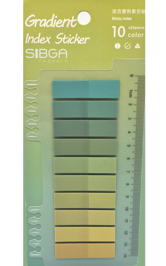 Şeffaf Plastik Postit Kitap Ayracı Ayraç Sticker 200 Yaprak