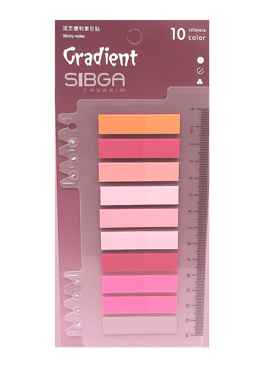 Şeffaf Plastik Postit Kitap Ayracı Ayraç Sticker 200 Yaprak