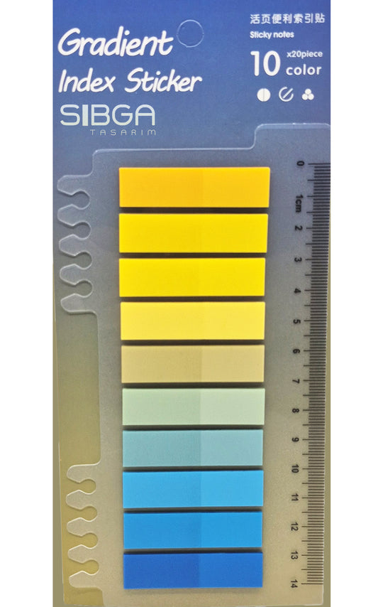 Şeffaf Plastik Postit Kitap Ayracı Ayraç Sticker 200 Yaprak