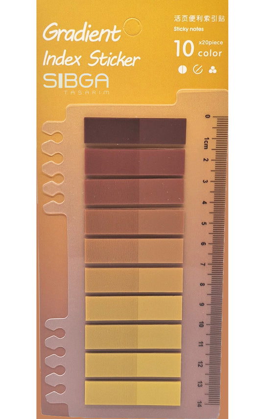 Şeffaf Plastik Postit Kitap Ayracı Ayraç Sticker 200 Yaprak