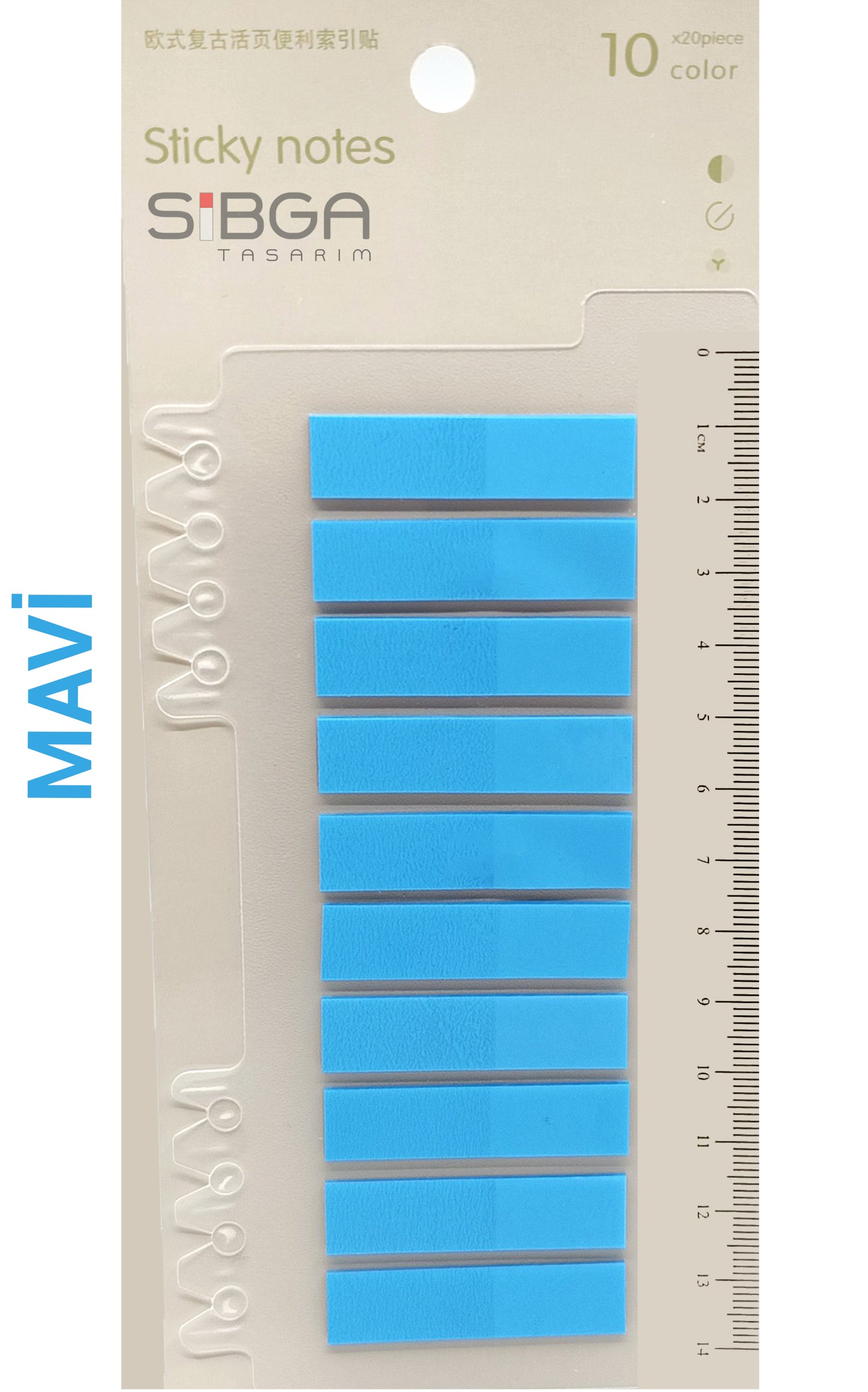 Mavi Postit Kitap Ayracı Ayraç Sticker 200 Yaprak