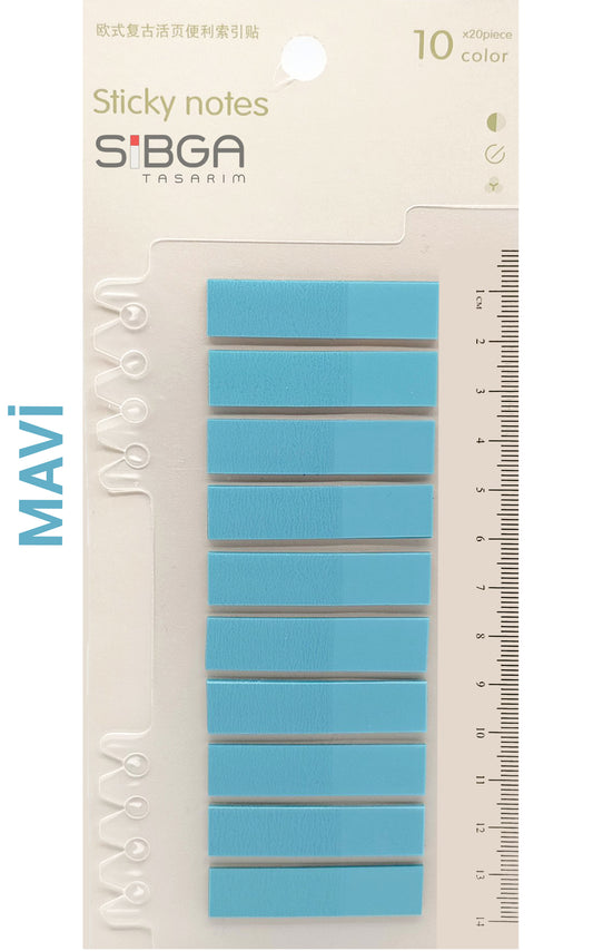 Mavi Postit Kitap Ayracı Ayraç Sticker 200 Yaprak