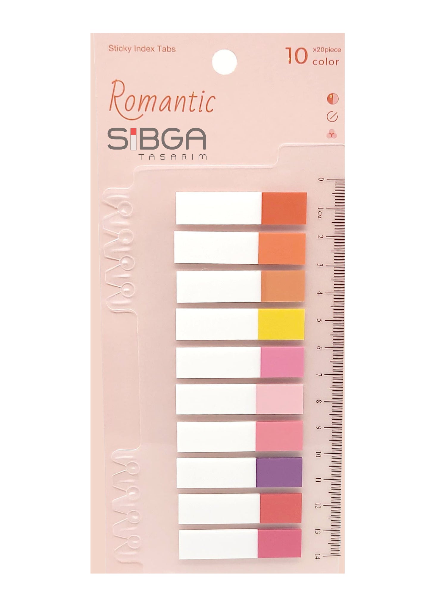 Şeffaf Plastik Postit Kitap Ayracı Ayraç Sticker 200 Yaprak