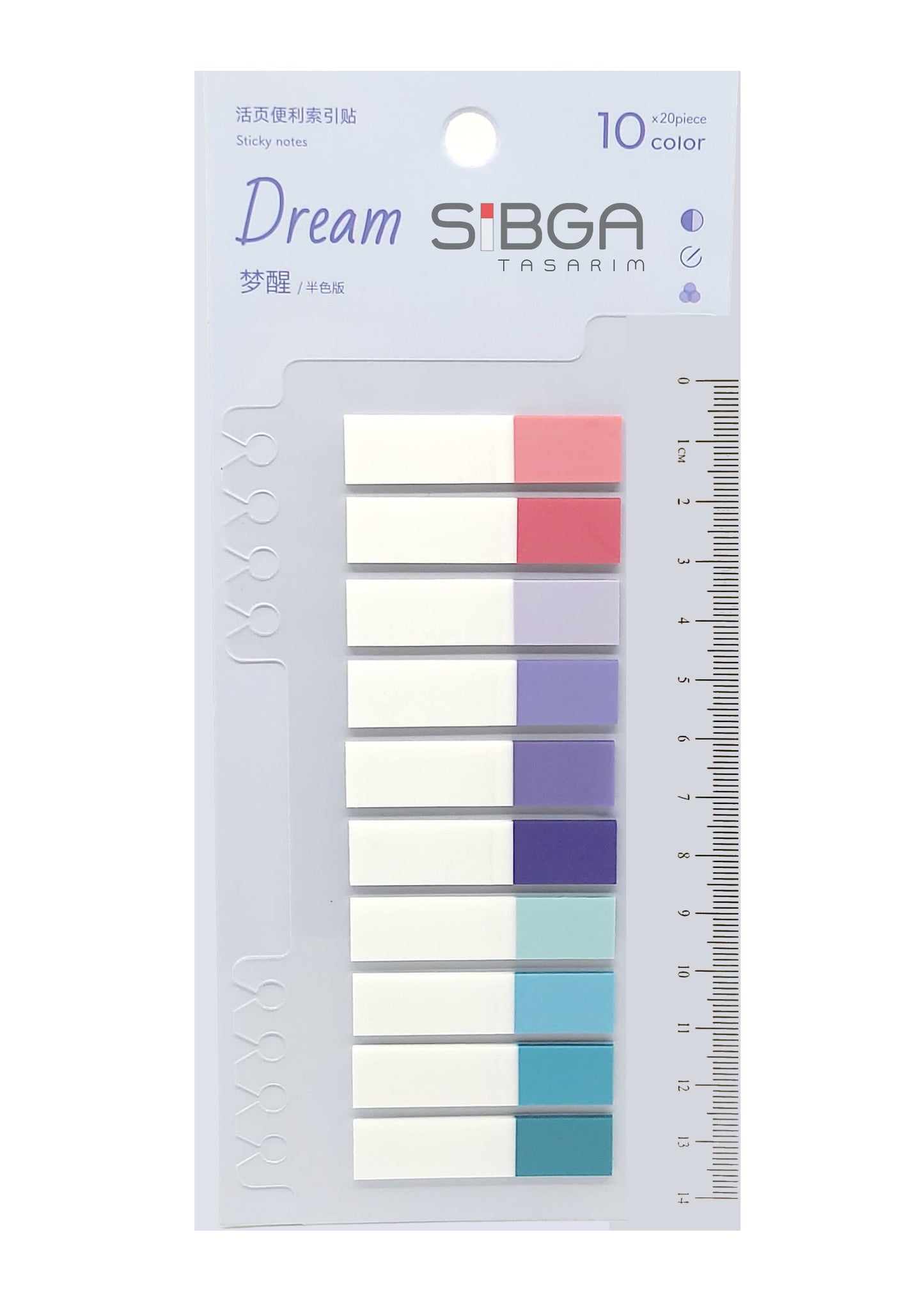 Şeffaf Plastik Postit Kitap Ayracı Ayraç Sticker 200 Yaprak