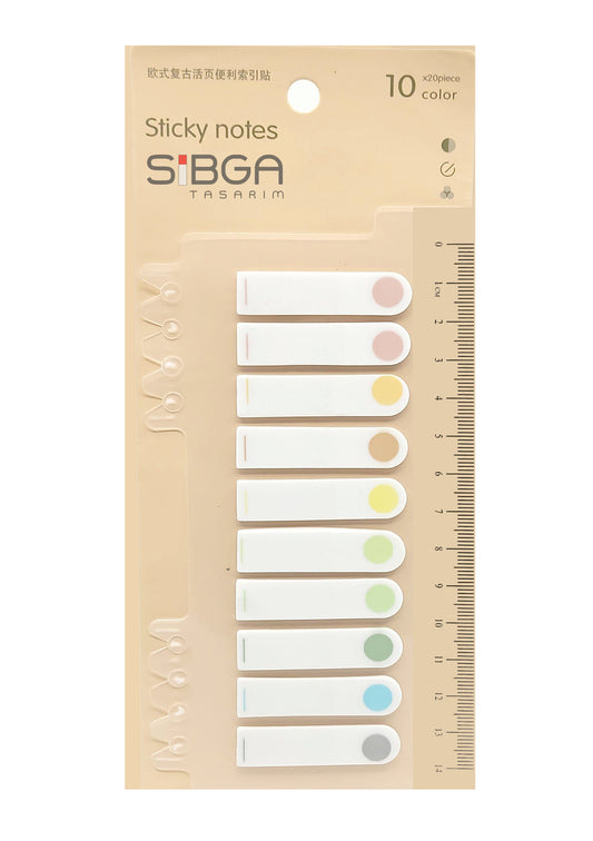 Şeffaf Plastik Postit Kitap Ayracı Ayraç Sticker 200 Yaprak