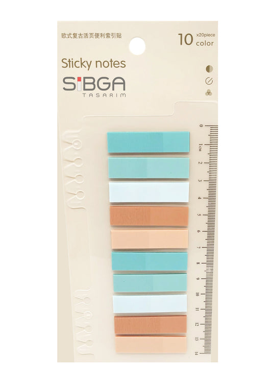 Şeffaf Plastik Postit Kitap Ayracı Ayraç Sticker 200 Yaprak