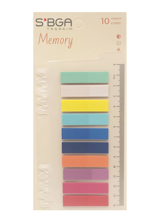 Şeffaf Plastik Postit Kitap Ayracı Ayraç Sticker 200 Yaprak