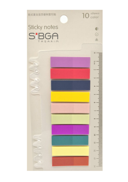 Şeffaf Plastik Postit Kitap Ayracı Ayraç Sticker 200 Yaprak