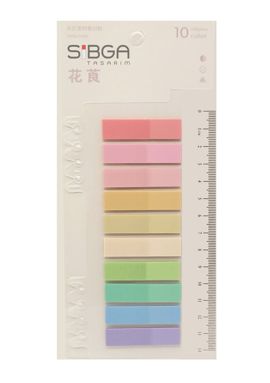 Şeffaf Plastik Postit Kitap Ayracı Ayraç Sticker 200 Yaprak