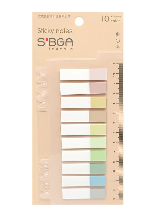 Şeffaf Plastik Postit Kitap Ayracı Ayraç Sticker 200 Yaprak