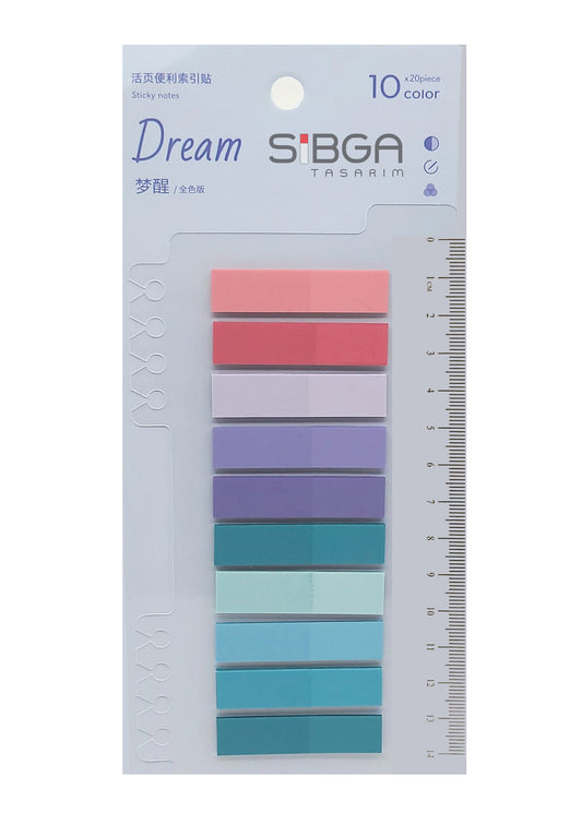 Şeffaf Plastik Postit Kitap Ayracı Ayraç Sticker 200 Yaprak