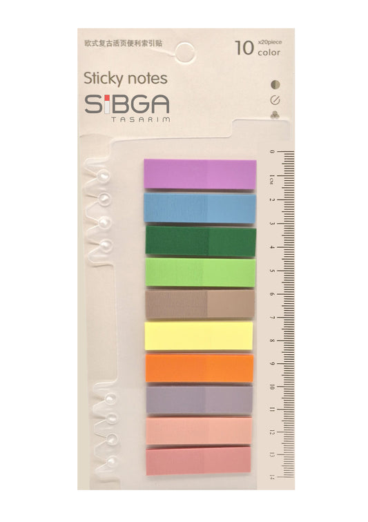 Şeffaf Plastik Postit Kitap Ayracı Ayraç Sticker 200 Yaprak