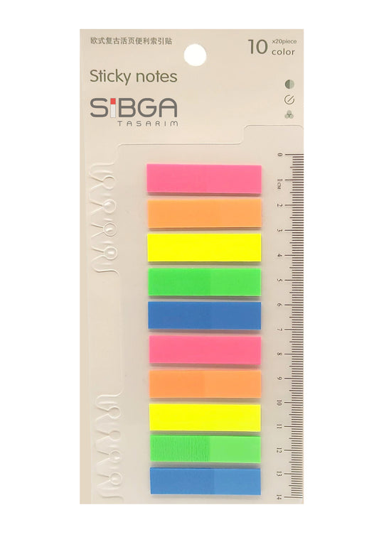 Şeffaf Plastik Postit Kitap Ayracı Ayraç Sticker 200 Yaprak