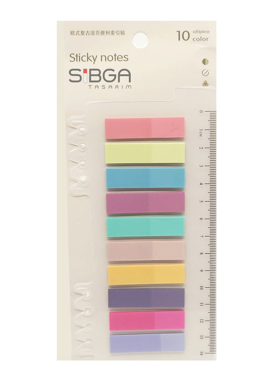 Şeffaf Plastik Postit Kitap Ayracı Ayraç Sticker 200 Yaprak