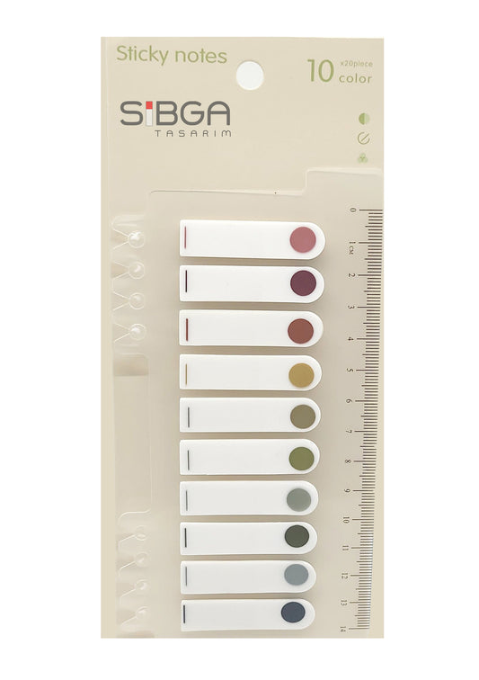 Şeffaf Plastik Postit Kitap Ayracı Ayraç Sticker 200 Yaprak