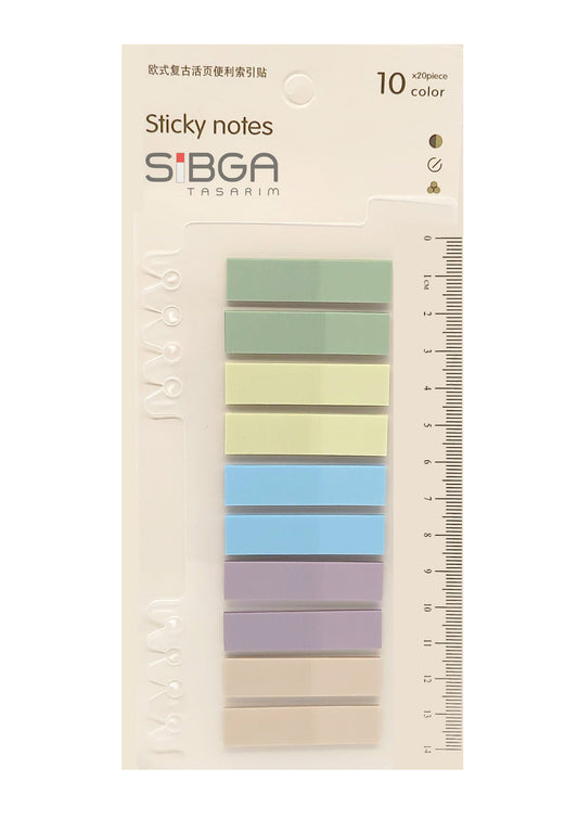 Şeffaf Plastik Postit Kitap Ayracı Ayraç Sticker 200 Yaprak