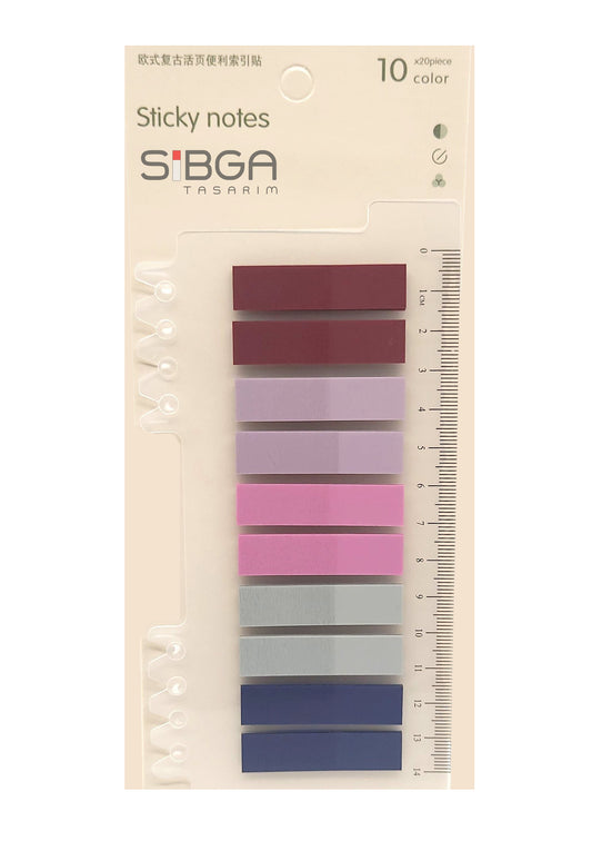 Şeffaf Plastik Postit Kitap Ayracı Ayraç Sticker 200 Yaprak