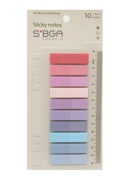 Şeffaf Plastik Postit Kitap Ayracı Ayraç Sticker 200 Yaprak