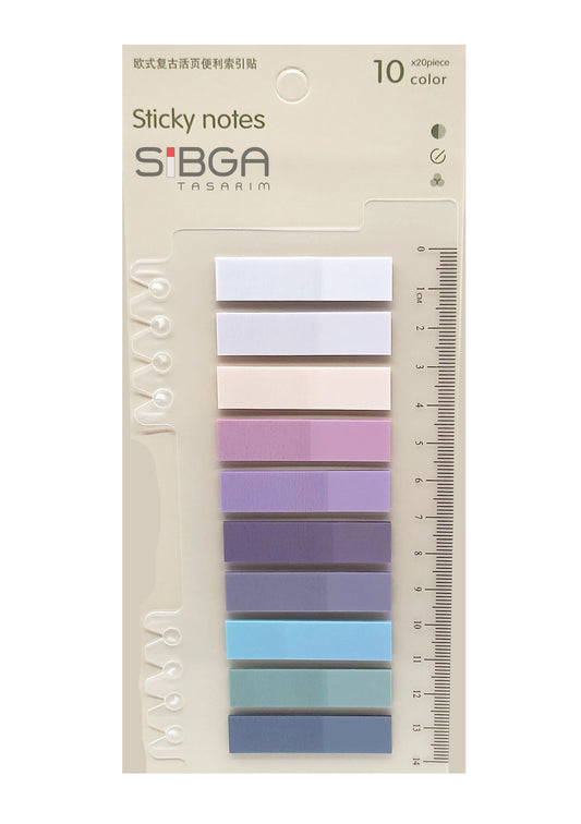 Şeffaf Plastik Postit Kitap Ayracı Ayraç Sticker 200 Yaprak