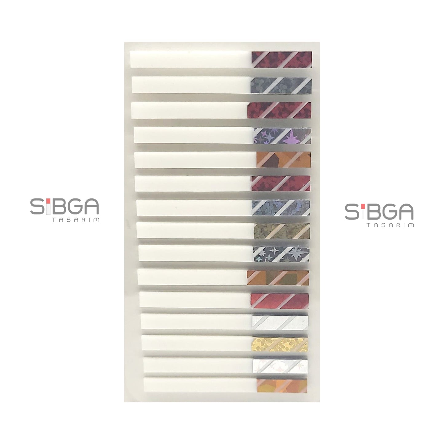 Simli Parlak İnce Şerit Şeffaf Postit Kitap Ayracı Ayraç Sticker 225 Yaprak