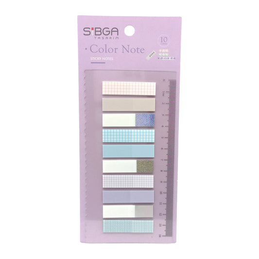 Simli Parlak Şeffaf Plastik Postit Kitap Ayracı Ayraç Sticker 200 Yaprak