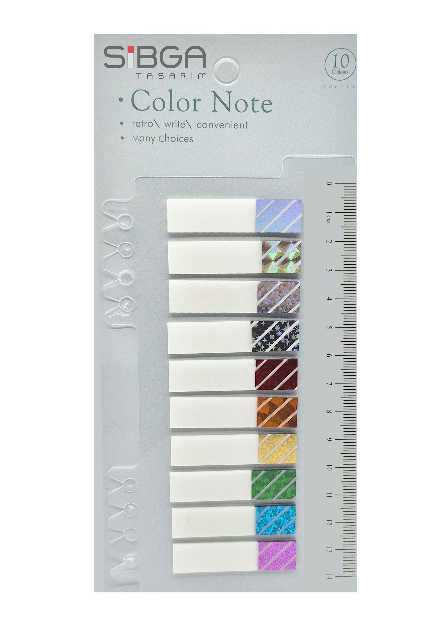 Simli Parlak Şeffaf Plastik Postit Kitap Ayracı Ayraç Sticker 200 Yaprak