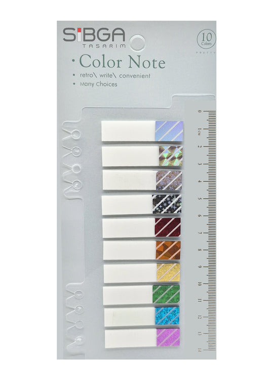 Simli Parlak Şeffaf Plastik Postit Kitap Ayracı Ayraç Sticker 200 Yaprak