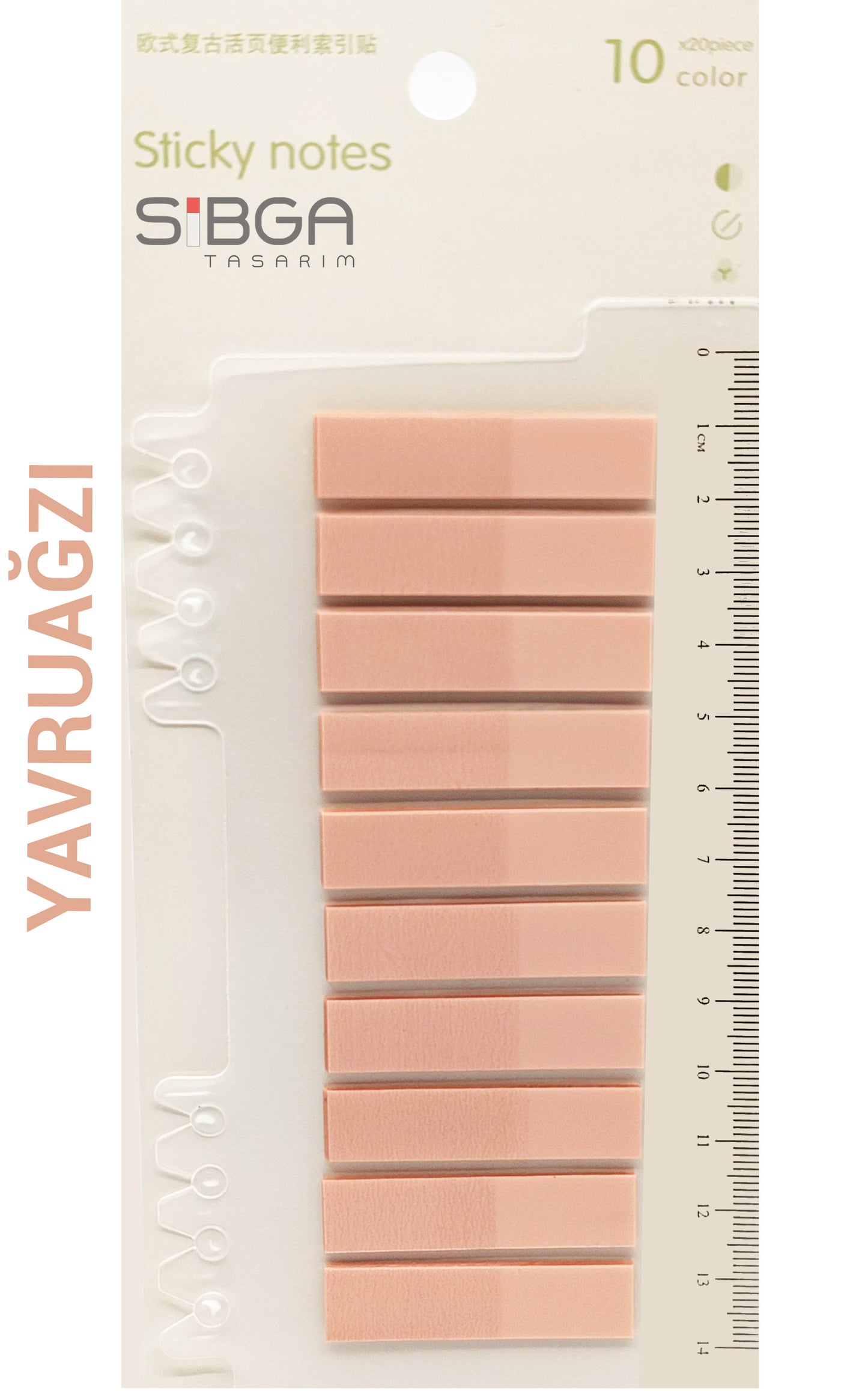 Yavruağzı Rengi Postit Kitap Ayracı Ayraç Sticker 200 Yaprak