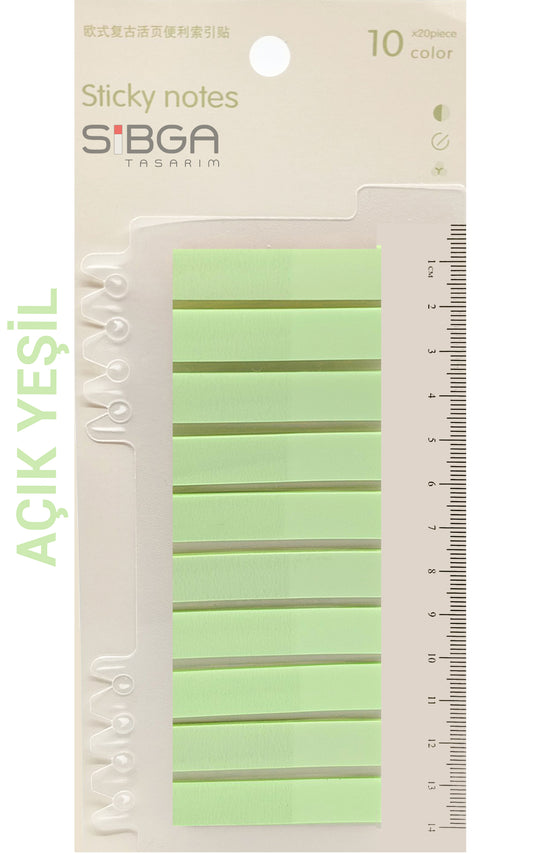 Yeşil Postit Kitap Ayracı Ayraç Sticker 200 Yaprak