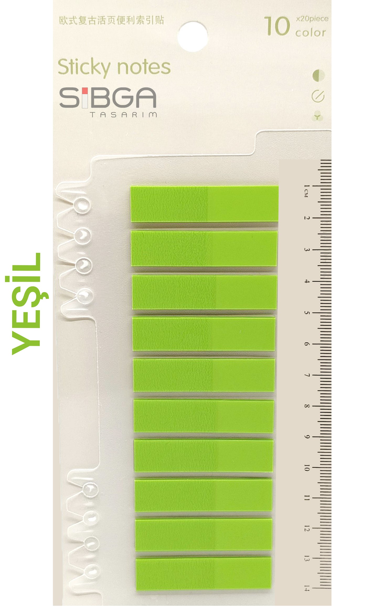 Yeşil Postit Kitap Ayracı Ayraç Sticker 200 Yaprak